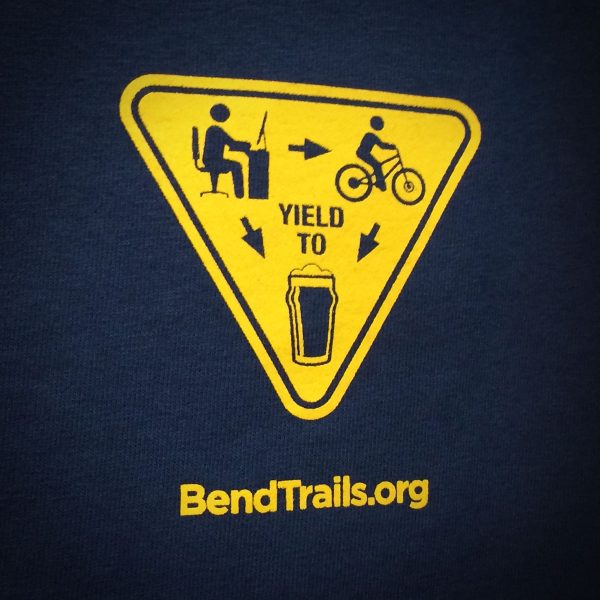 “Work/Ride/Beer Yield” Unisex Tie-Dye Logo Detail