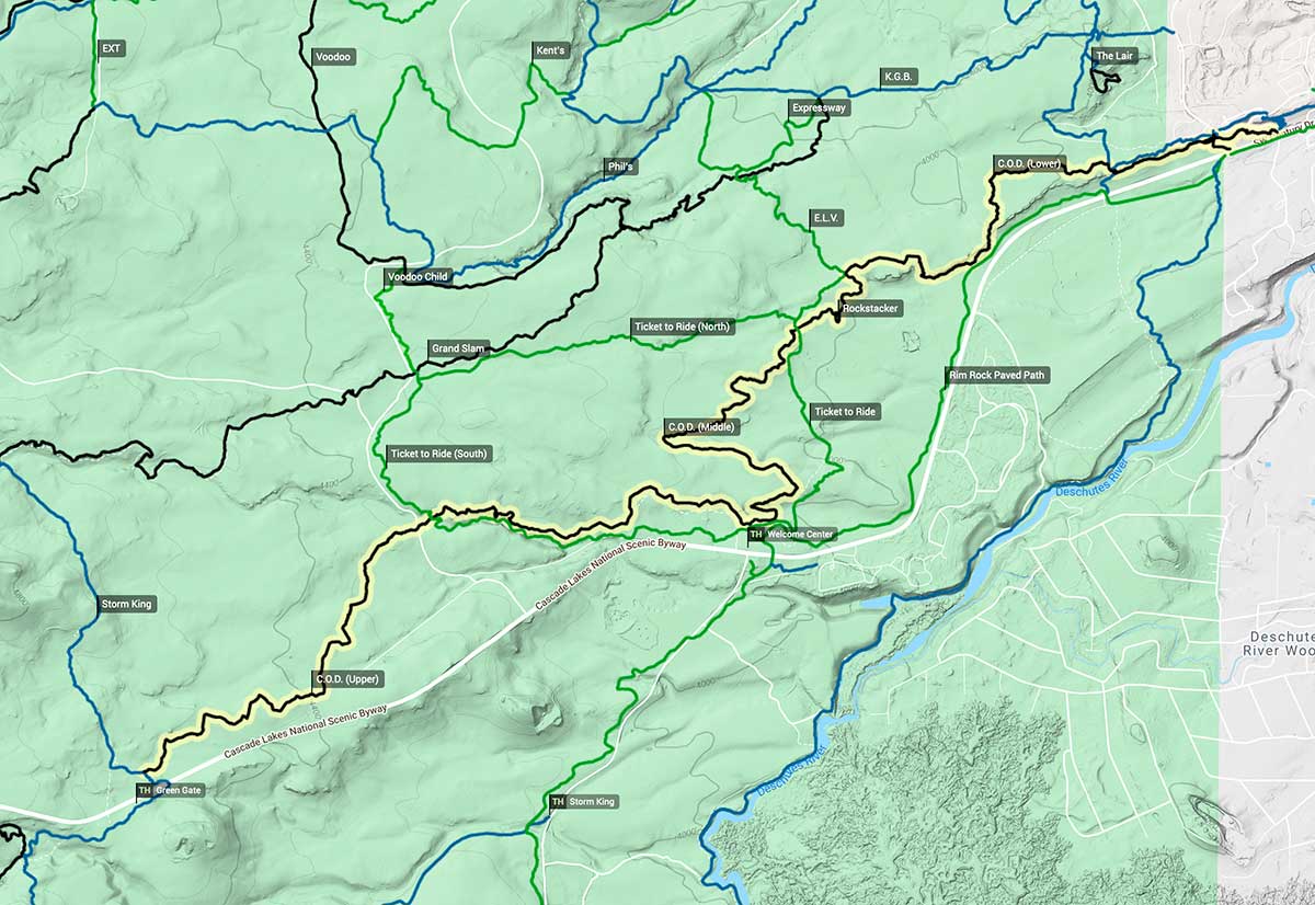 C O D Trail Map Bend Trails