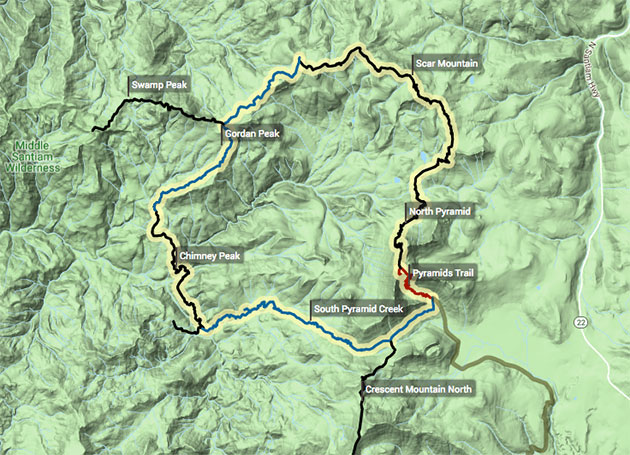 Cascade Crest Trail Map