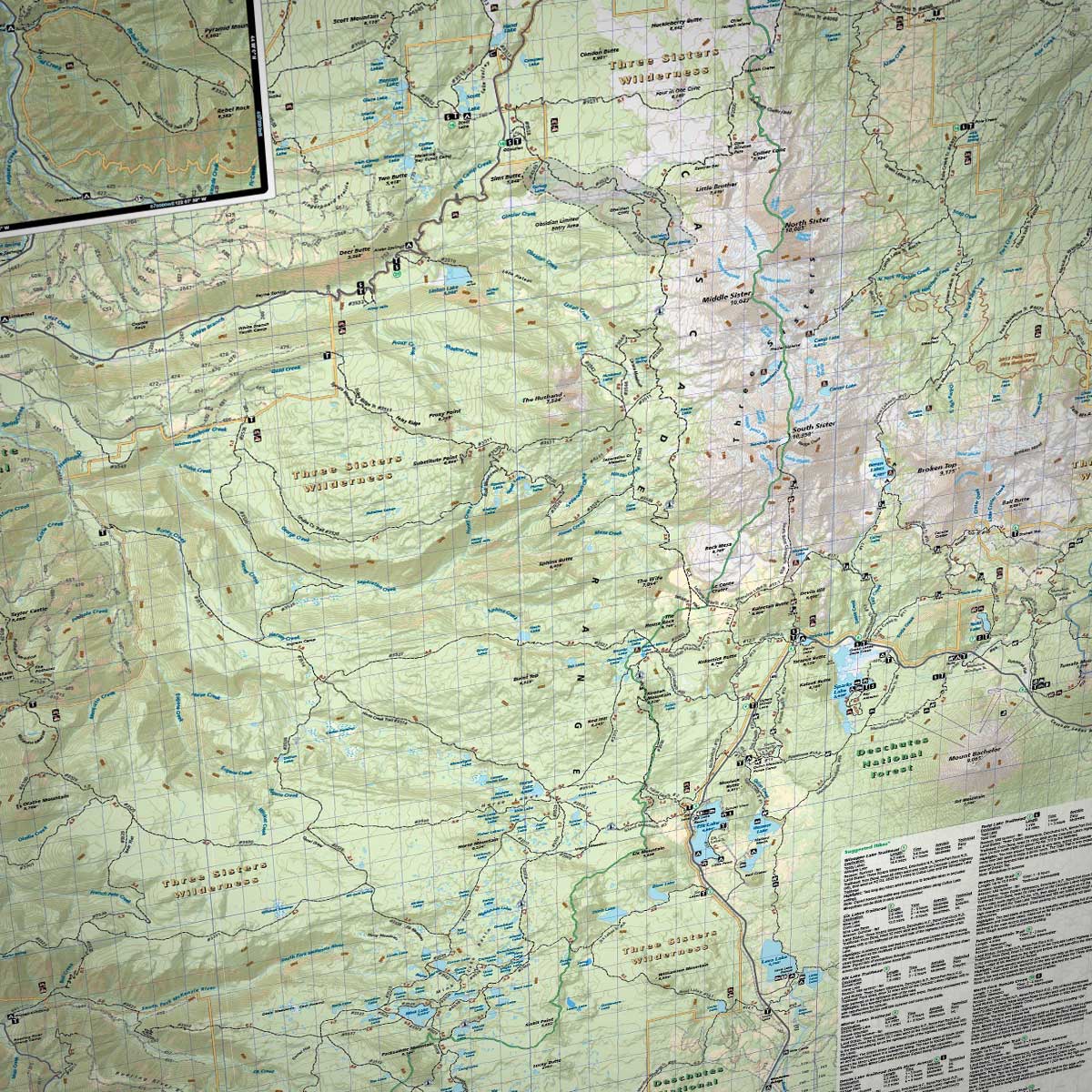 three sisters wilderness map Three Sisters Wilderness Adventure Map Bend Trails Gear
