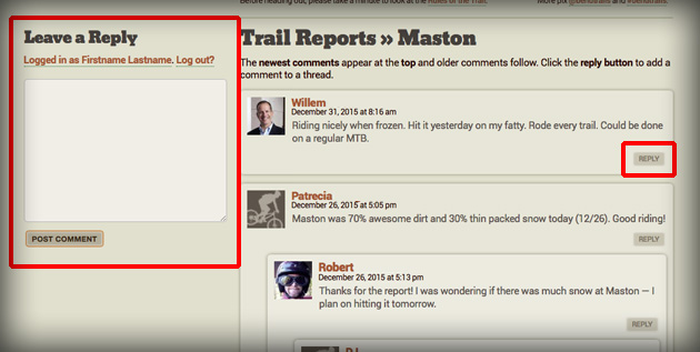 Bend Trail User Reports